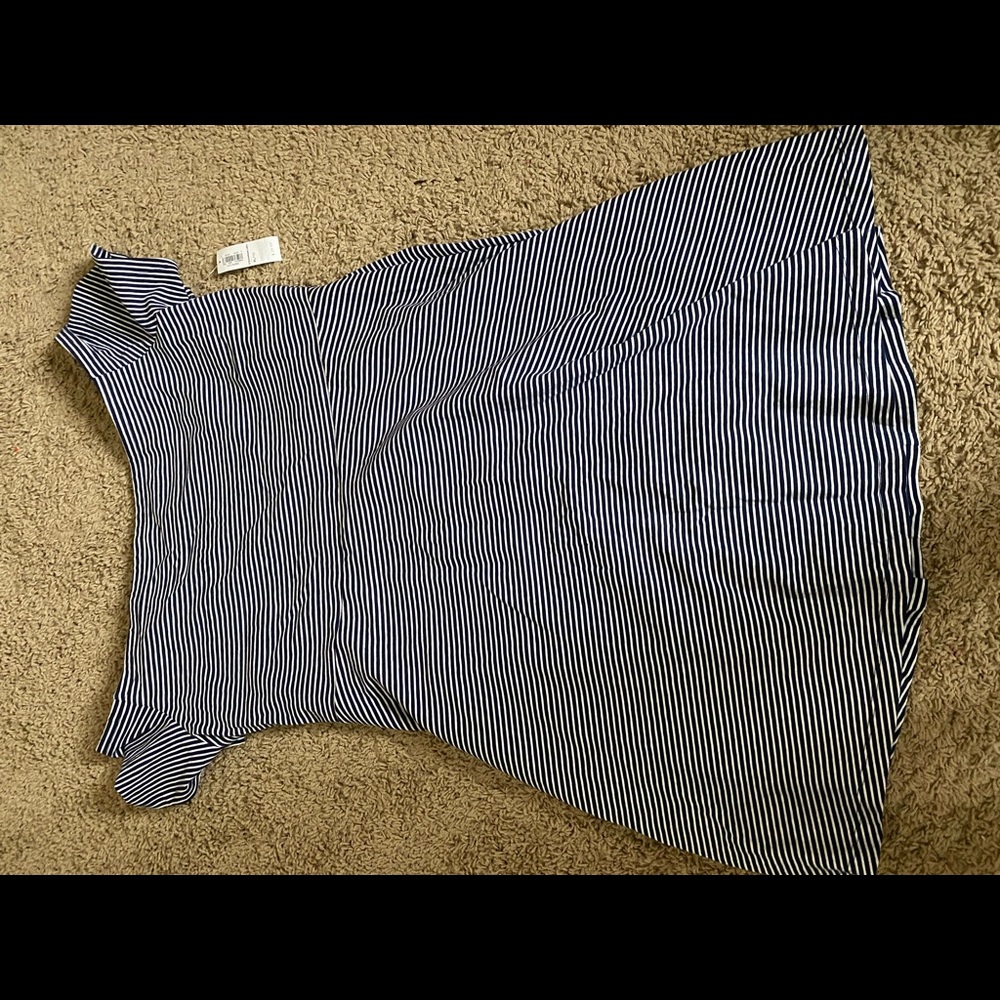 NWT. Stripped off the shoulder dress.